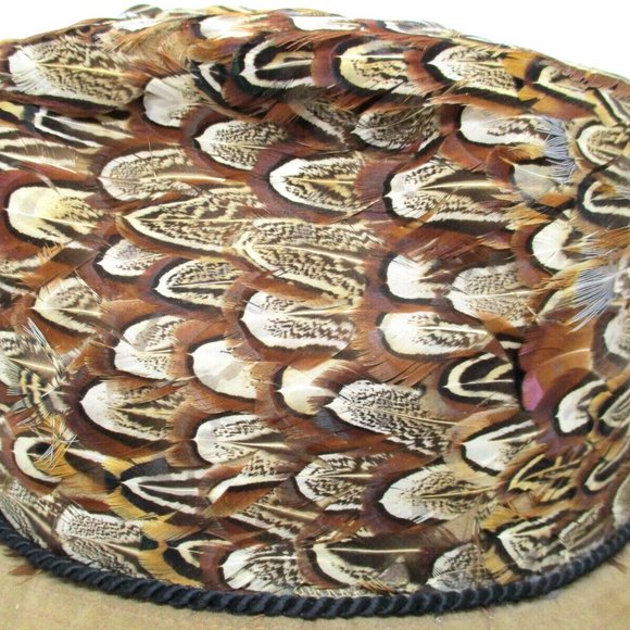 George Zamau\'l Vintage Feather Fedora Hat Size Medium